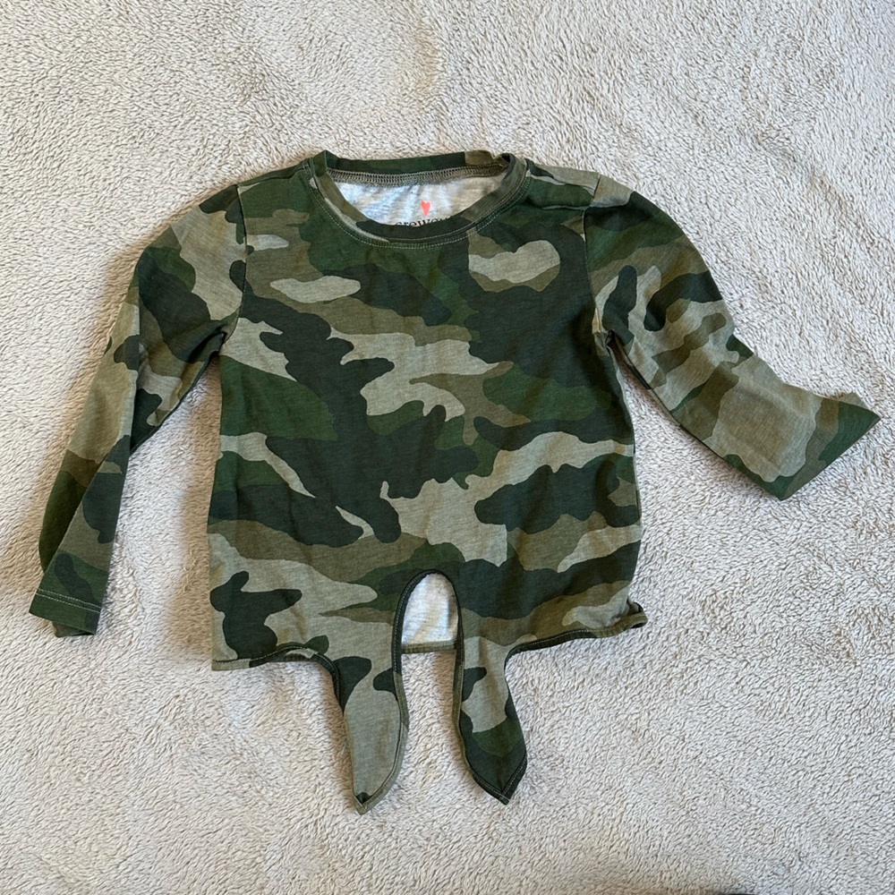 Crewcuts Girls tie front LS Tee